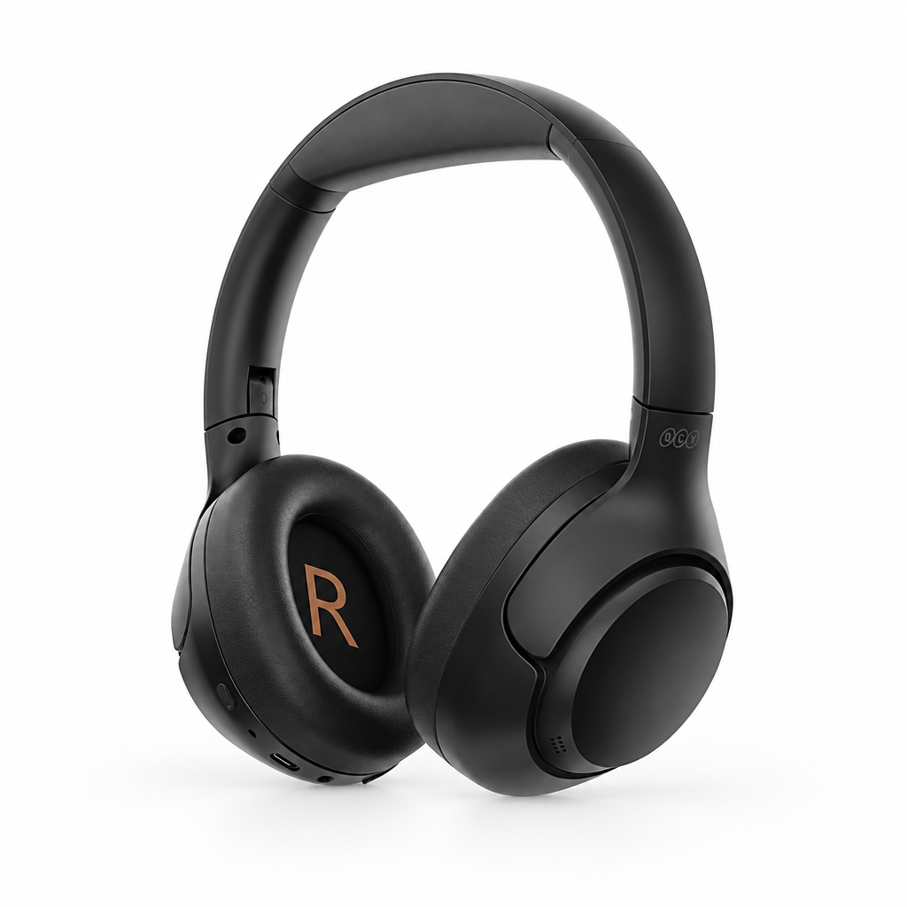 QCY H3 ANC over-ear wireless headphones in black