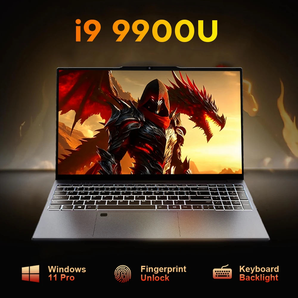 15.6" Laptop, Intel Core i9-9900, 16GB RAM, 2TB SSD, IPS, Windows 11