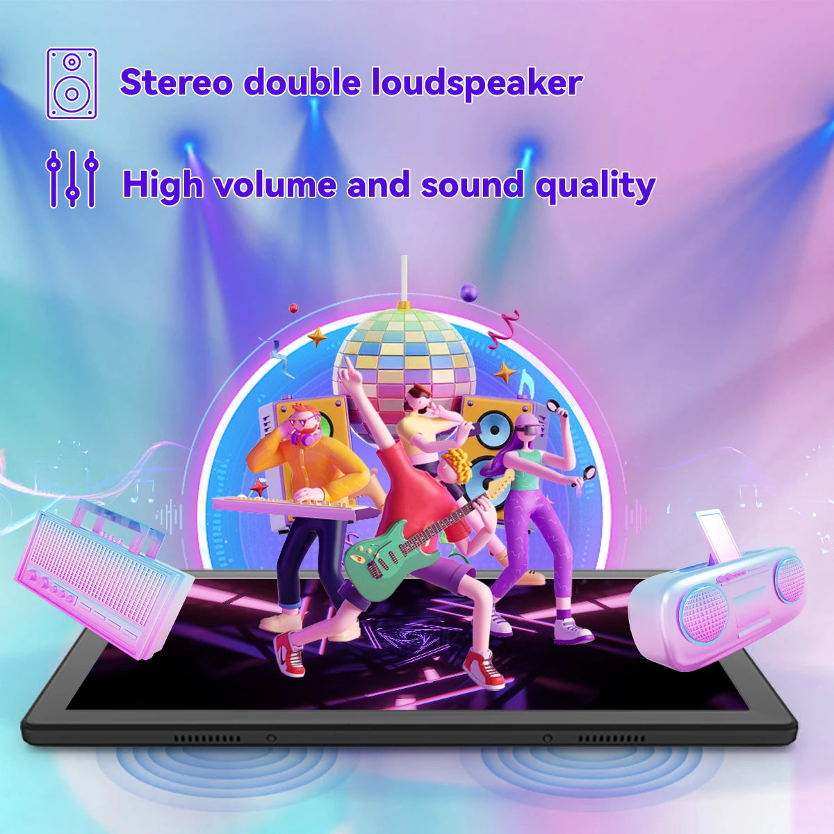 AEEZO 10.1" Android 14 Tablet, 3GB RAM, 64GB, with Case, Stylus, Keyboard and Mouse