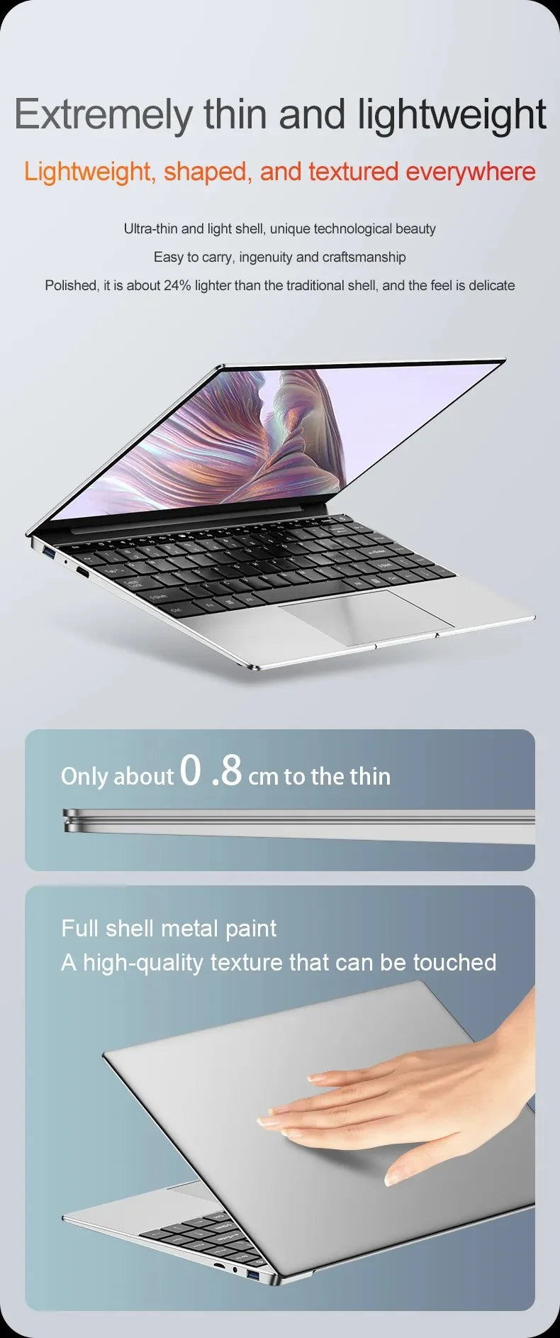 14.1" Laptop, Intel N3700, 16GB RAM, 2TB SSD, Windows 11 Pro
