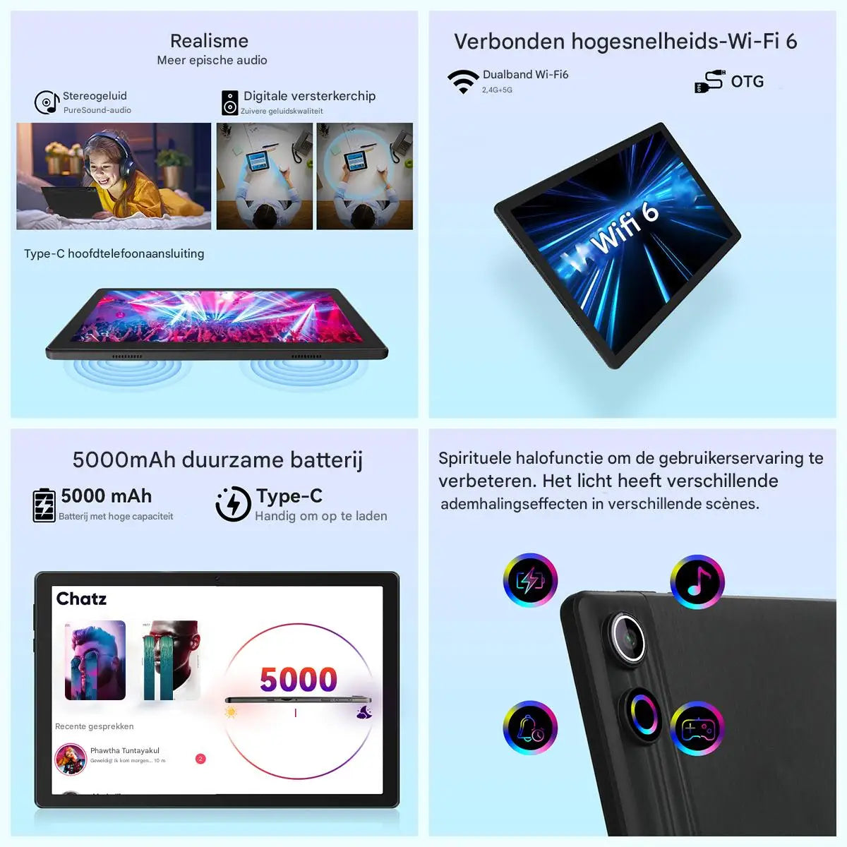URAO 10" Android 15 Tablet, 3GB RAM, 64GB, with Keyboard, Mouse, Stylus and Case