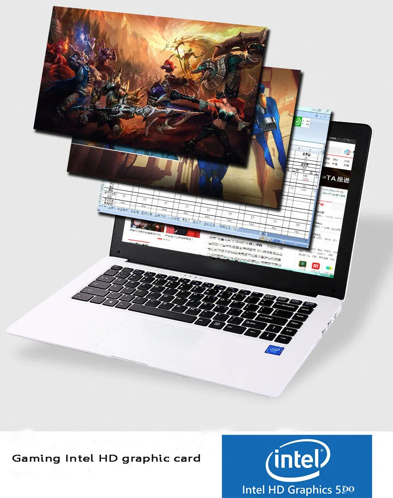 14" Windows 10 Laptop, 6GB RAM, 64GB SSD, HD Webcam and Wi-Fi