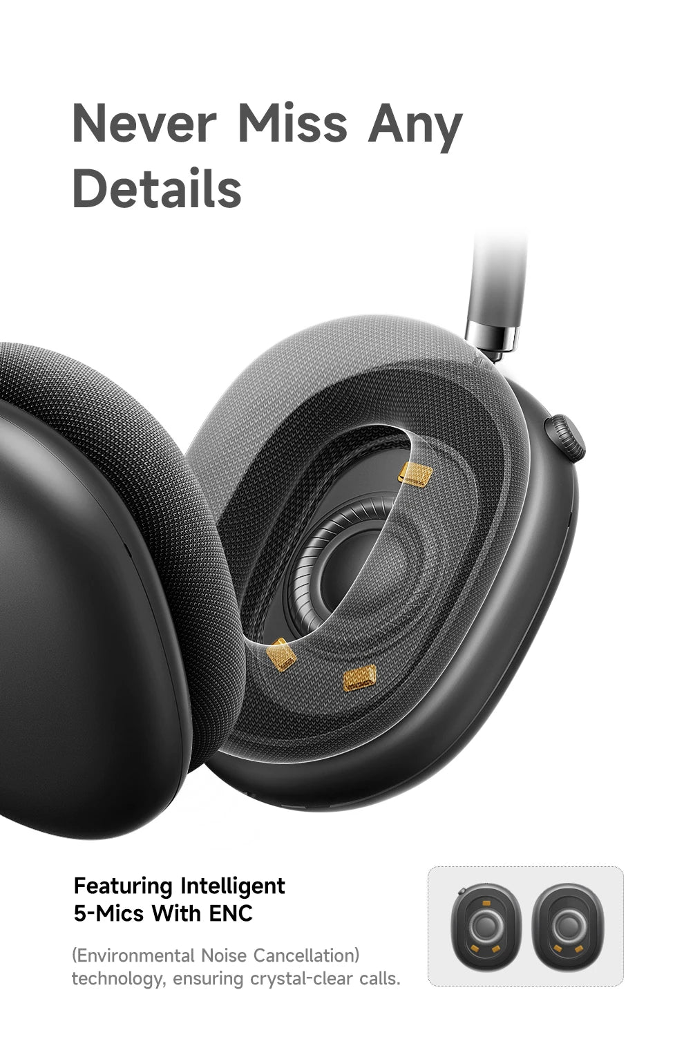 Picun F8 Pro ANC Wireless Headphones, 3D Spatial Audio, Bluetooth