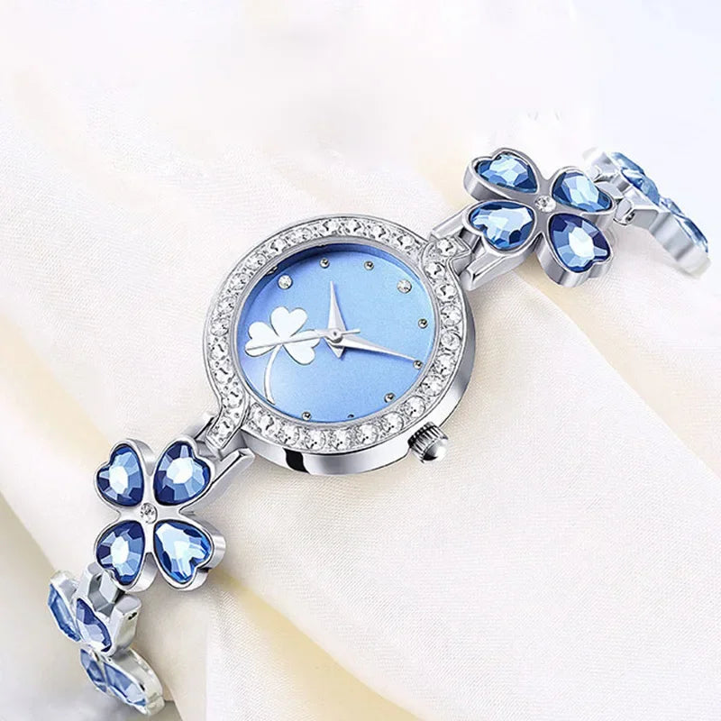 Women's Square Quartz Watch, Gold Stainless Steel Bracelet