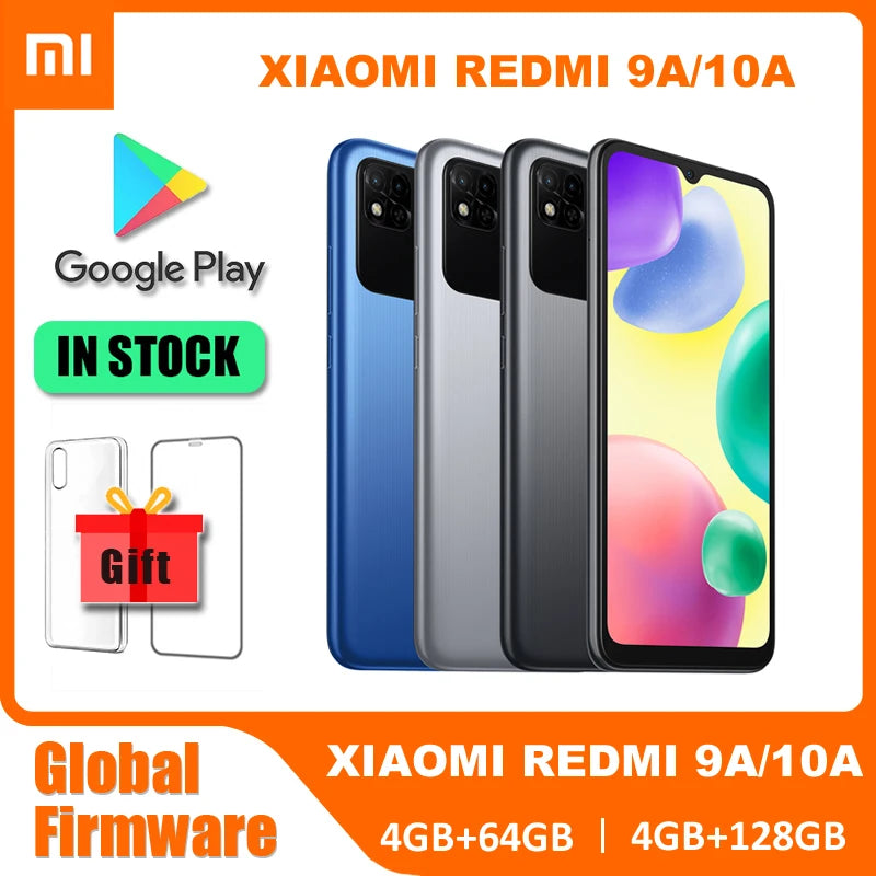 Xiaomi Redmi 9A smartphone, front and back view