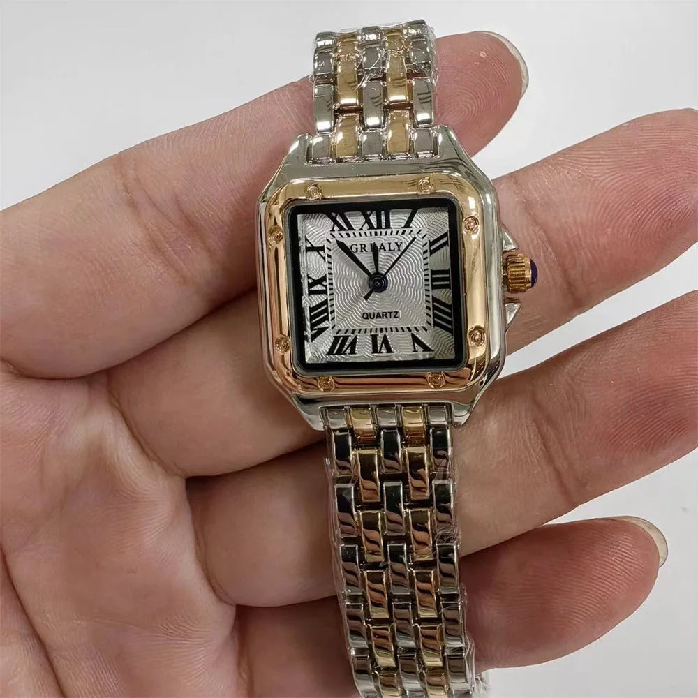 Women's Gold Stainless Steel Quartz Bracelet Watch