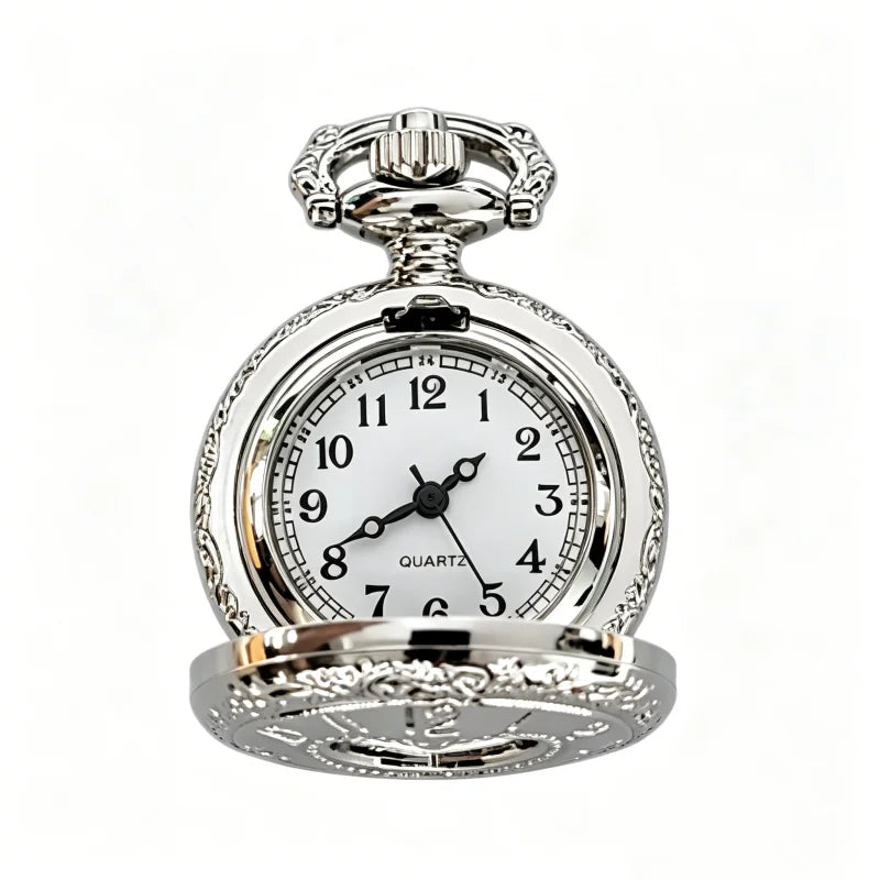 Hollow heart pocket watch, close-up of the open design