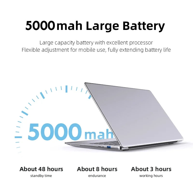 14.1" Windows 11 Pro Laptop, Intel Atom A3950, 12GB RAM, 512GB M.2 SSD