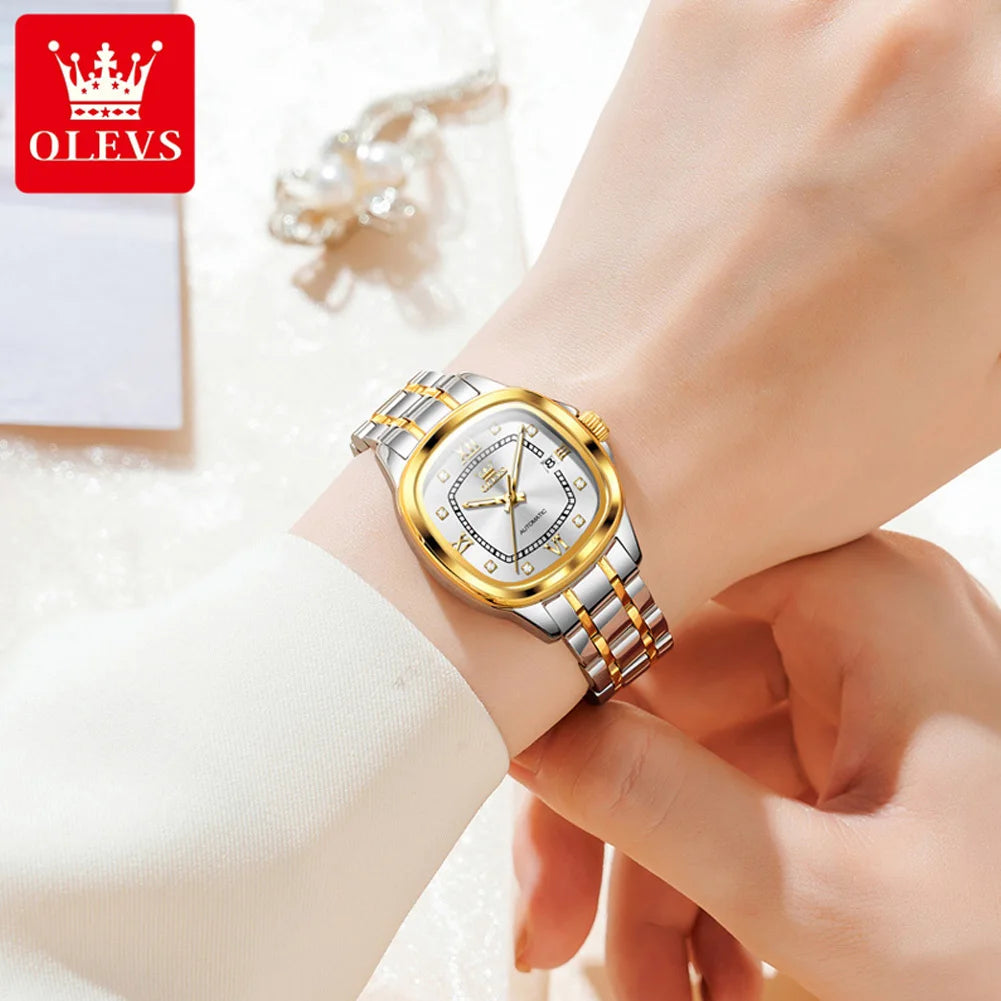 OLEVS 9810 Women's Automatic Mechanical Watch, Date, Water Resistant