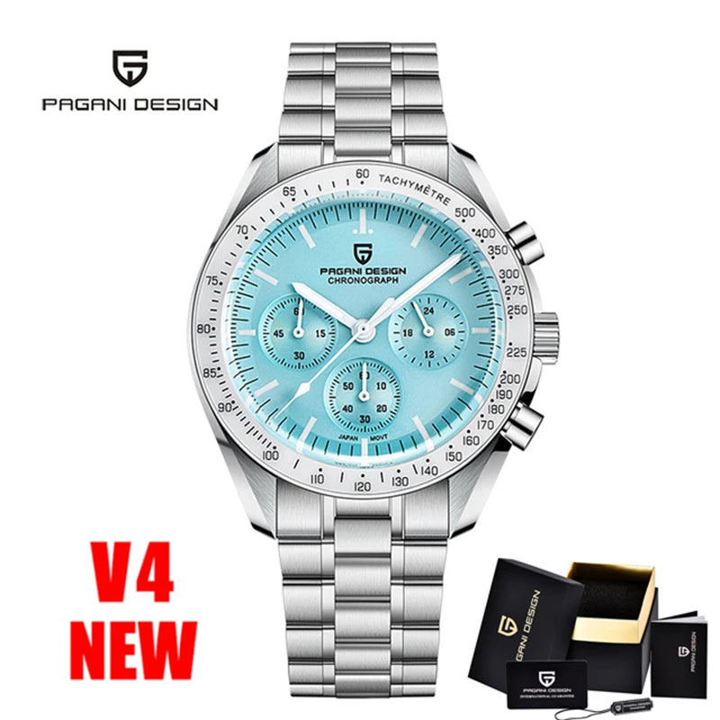 PAGANI DESIGN Moon Men's Chronograph Quartz Watch, Sapphire Glass
