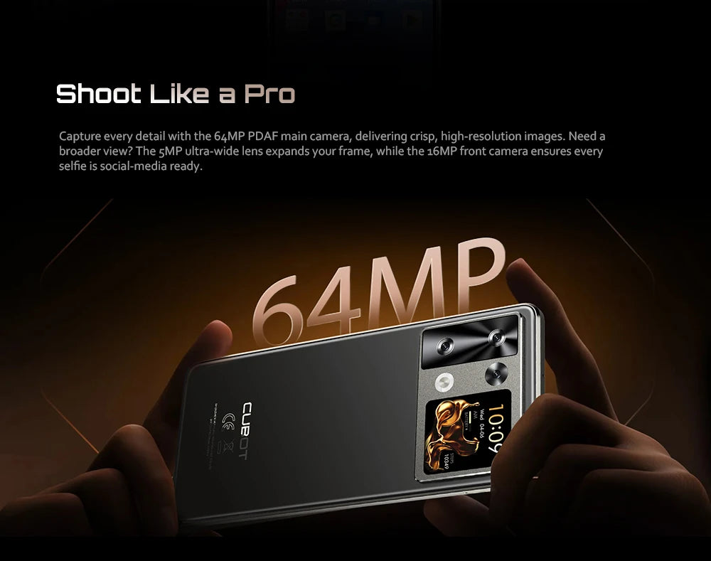 Cubot P90 Smartphone, 6.88" 120Hz, 24GB RAM, 256GB, 64MP, 5100mAh, NFC