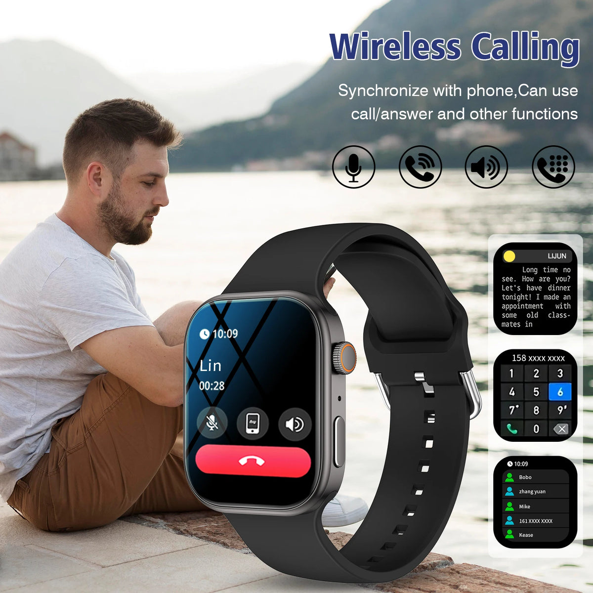 Bluetooth calling smart watch, display detail