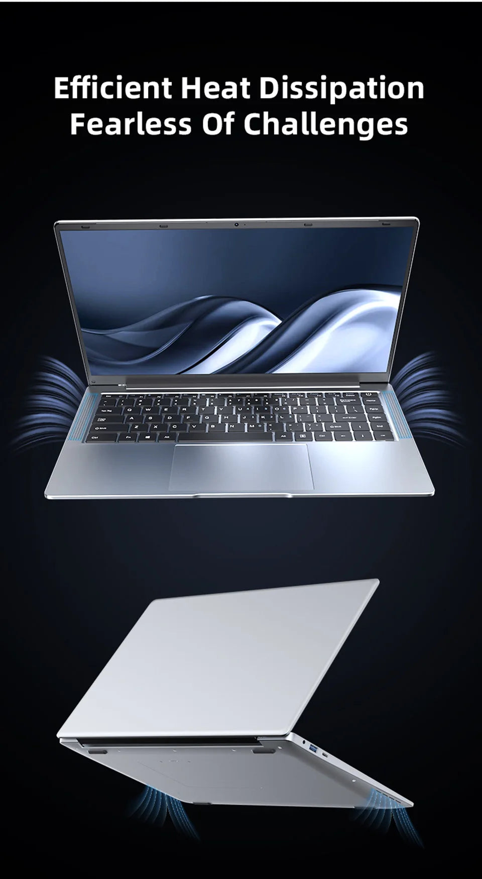 لابتوب Xiaman مقاس 14.1 بوصة، معالج Intel Atom A3950، شاشة عالية الدقة، نظام Windows 11 Pro