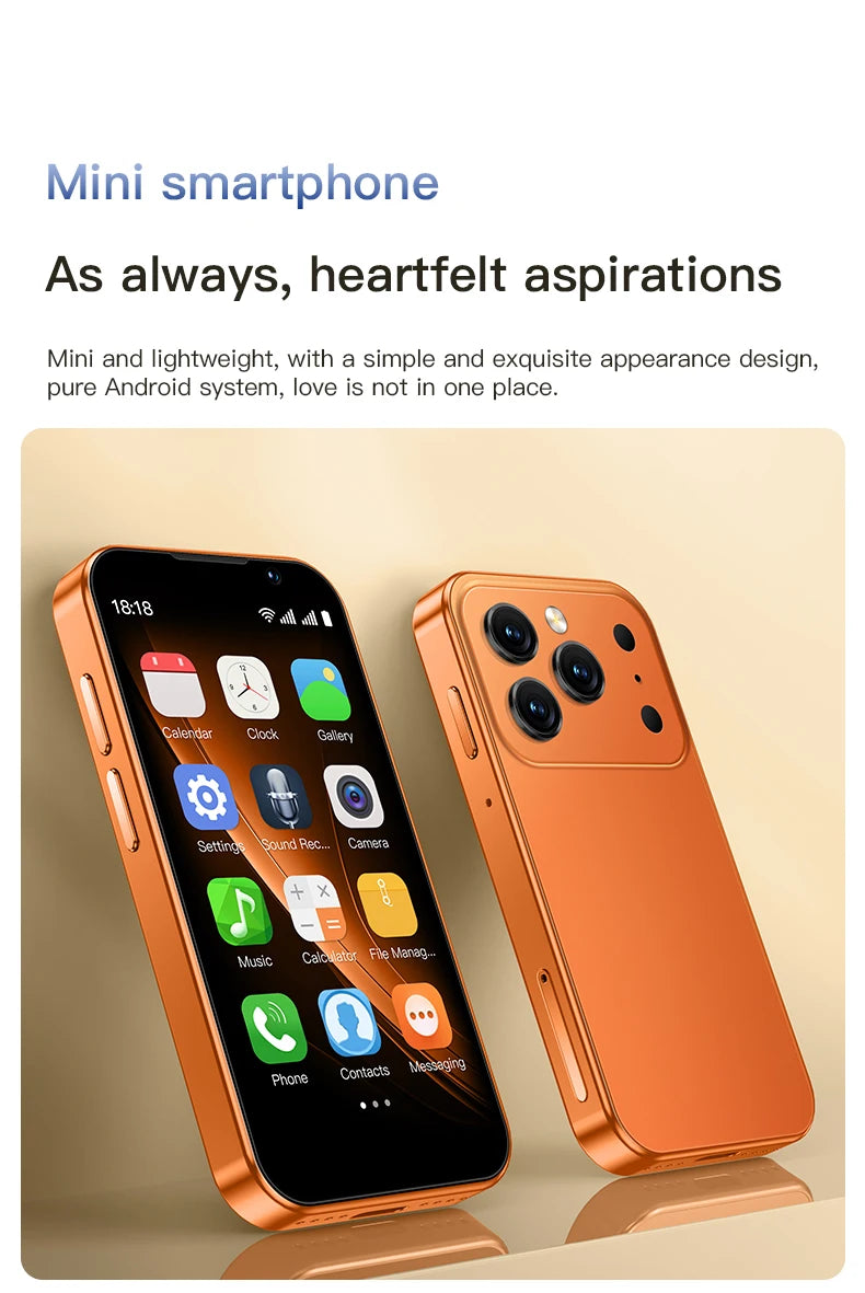 هاتف SOYES XS18 Pro الذكي الصغير، 3.0 بوصة، 2 جيجابايت رام، 16 جيجابايت، شريحتان