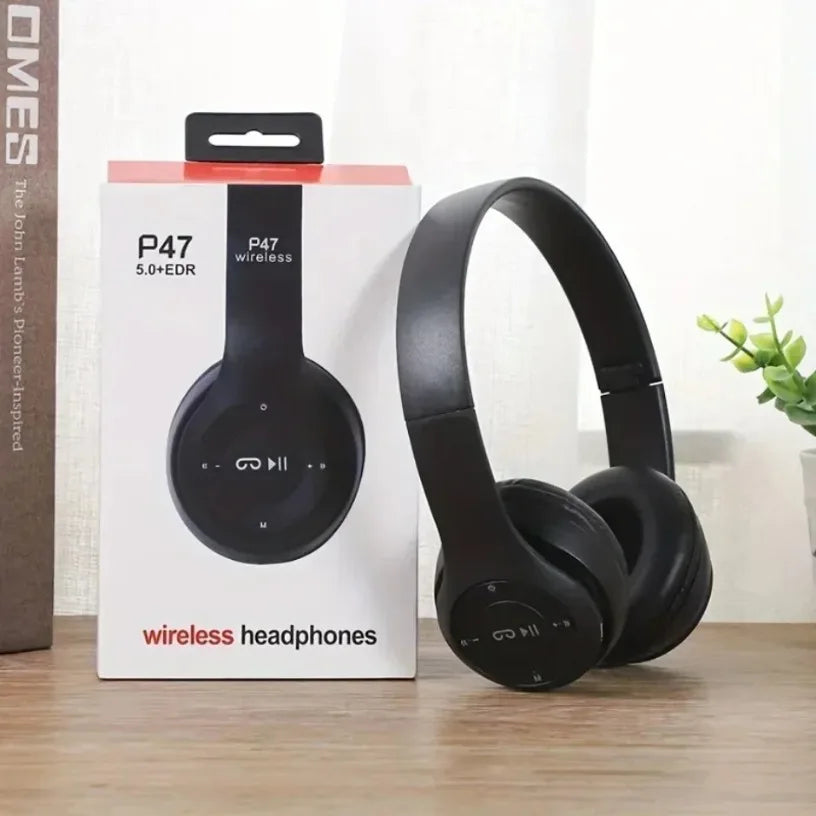 P47 Foldable Wireless Bluetooth Headset, Stereo Sound