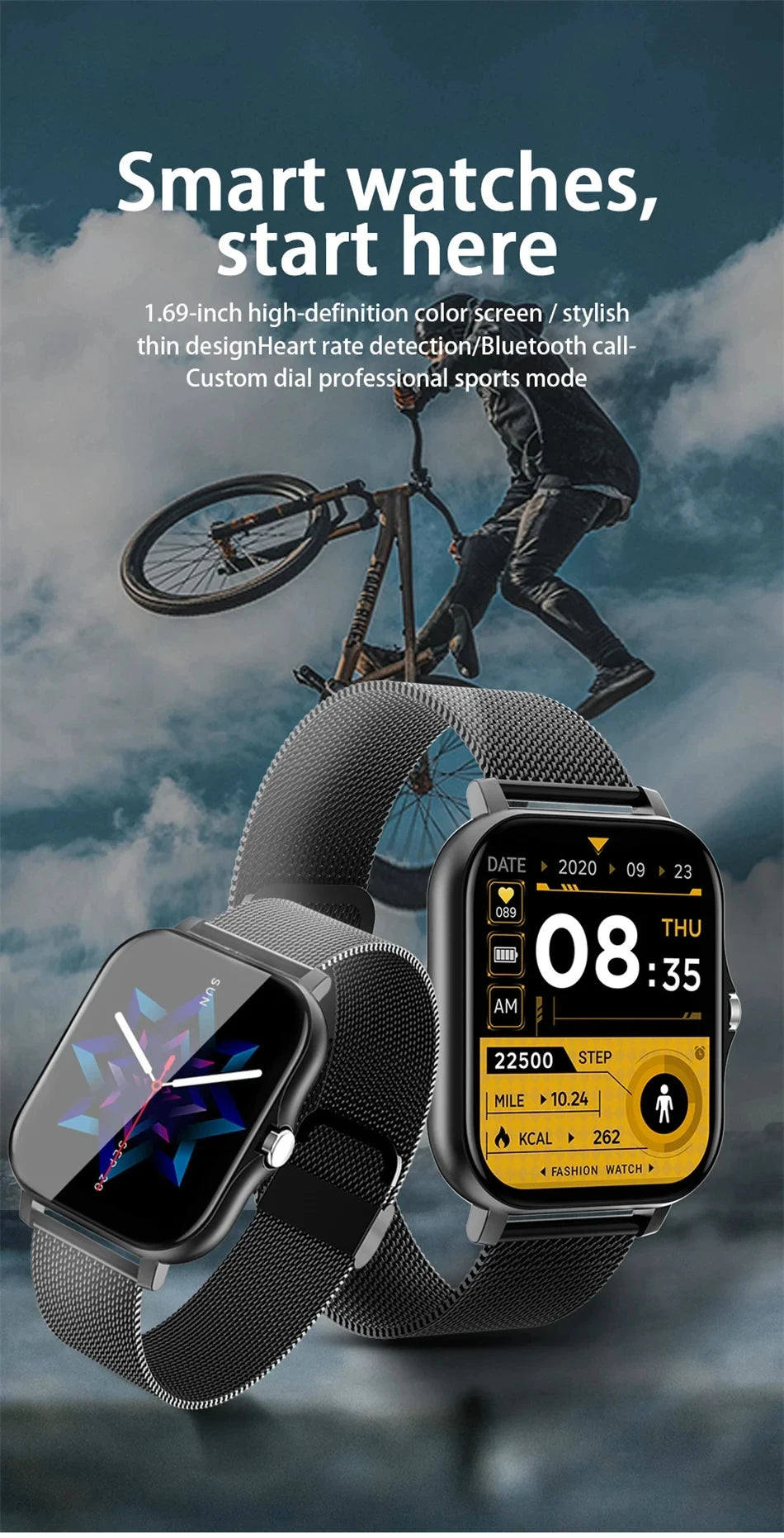 Smart Watch with Bluetooth Calling and Sports Modes
