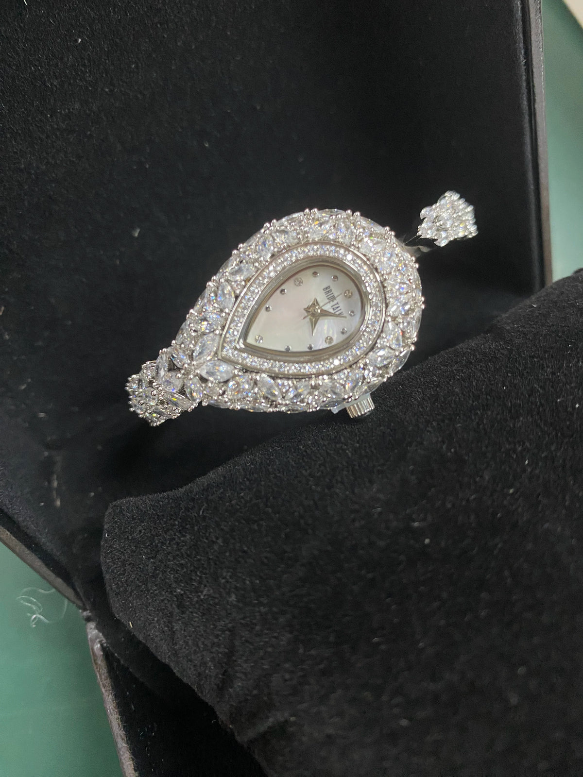 Women's Cubic Zirconia Bangle Watch, 46 x 56 mm