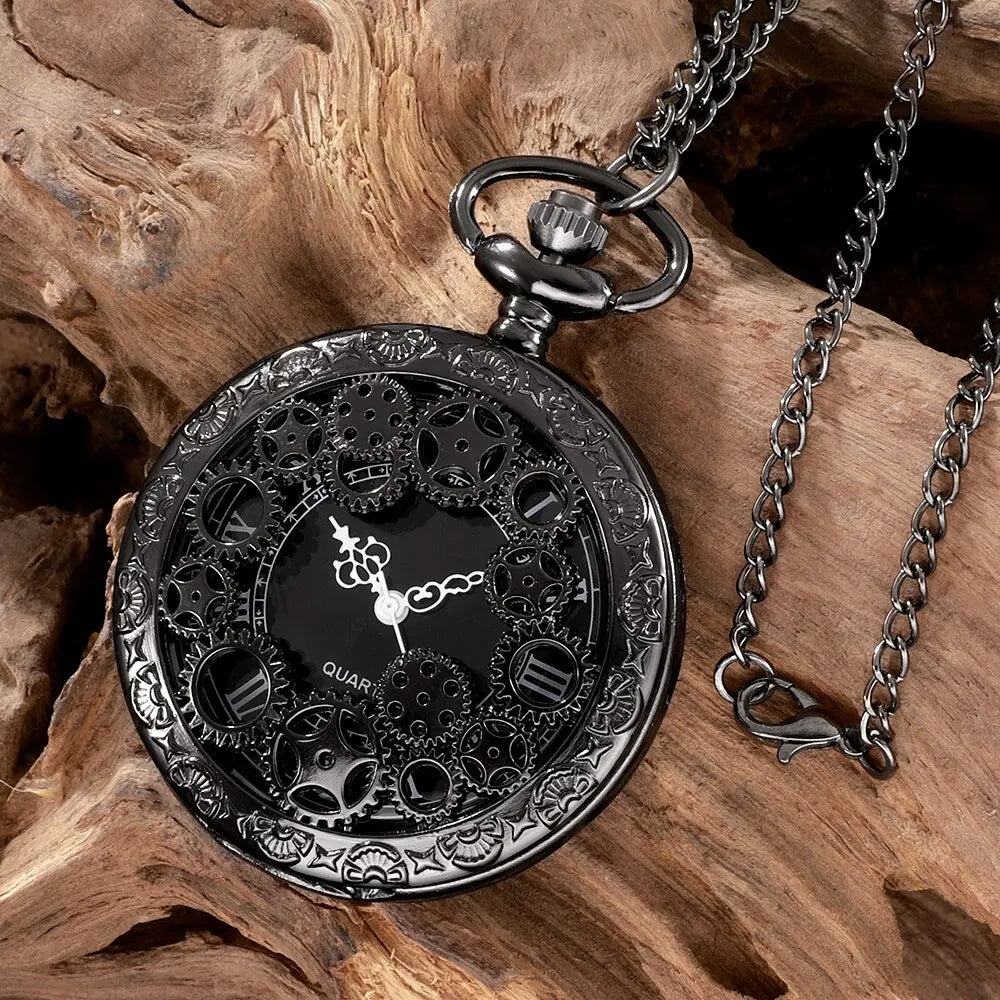 Steampunk pocket watch dial detail