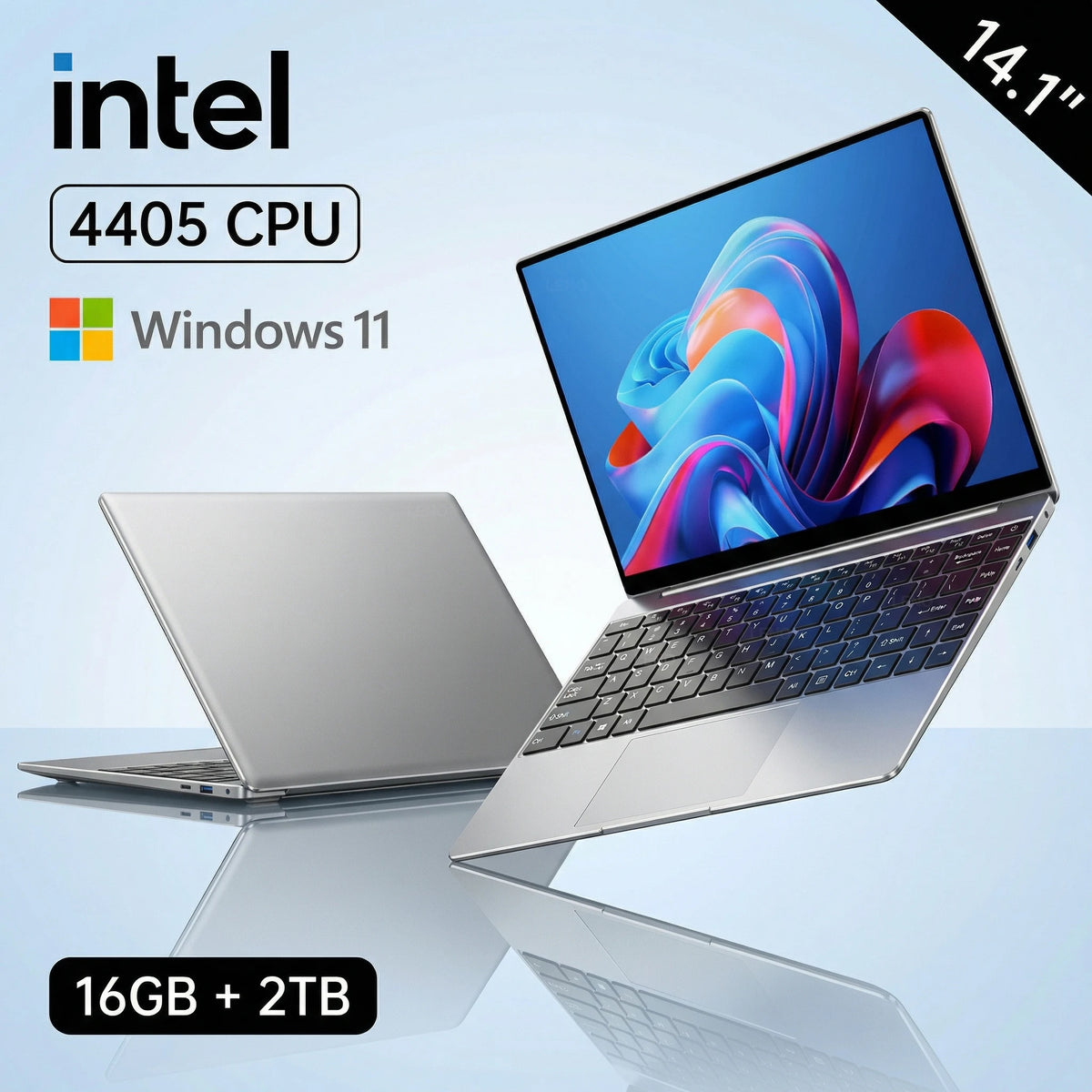 LENO 14.1" Laptop, Intel 4405U, 16GB RAM, 2TB SSD, Windows 11