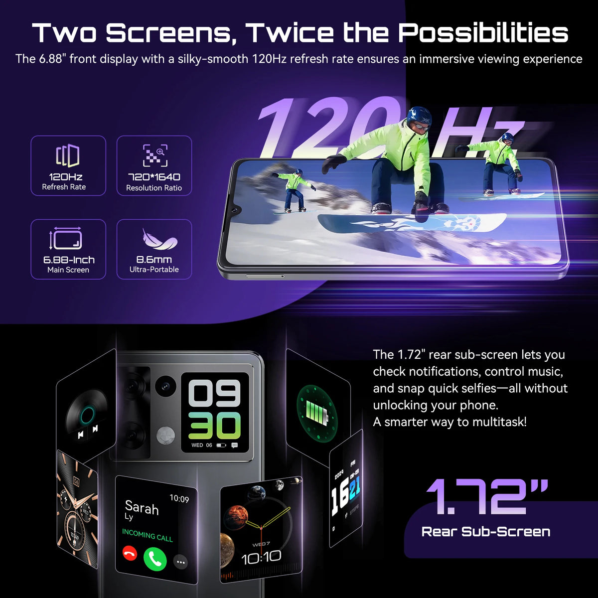 Cubot P90 smartphone, back and camera view