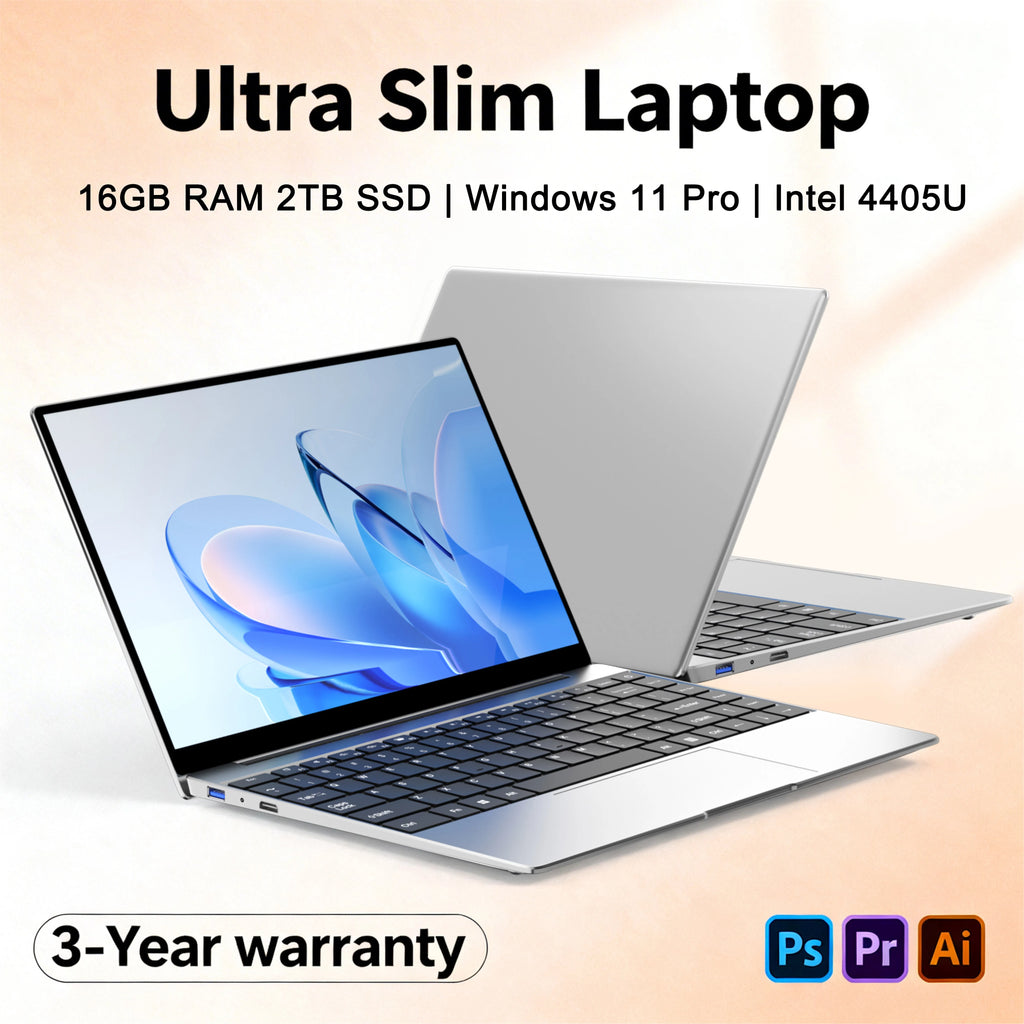 14.1" Laptop, Intel 4405U, 16GB RAM, 2TB SSD, FHD, Windows 11 Pro