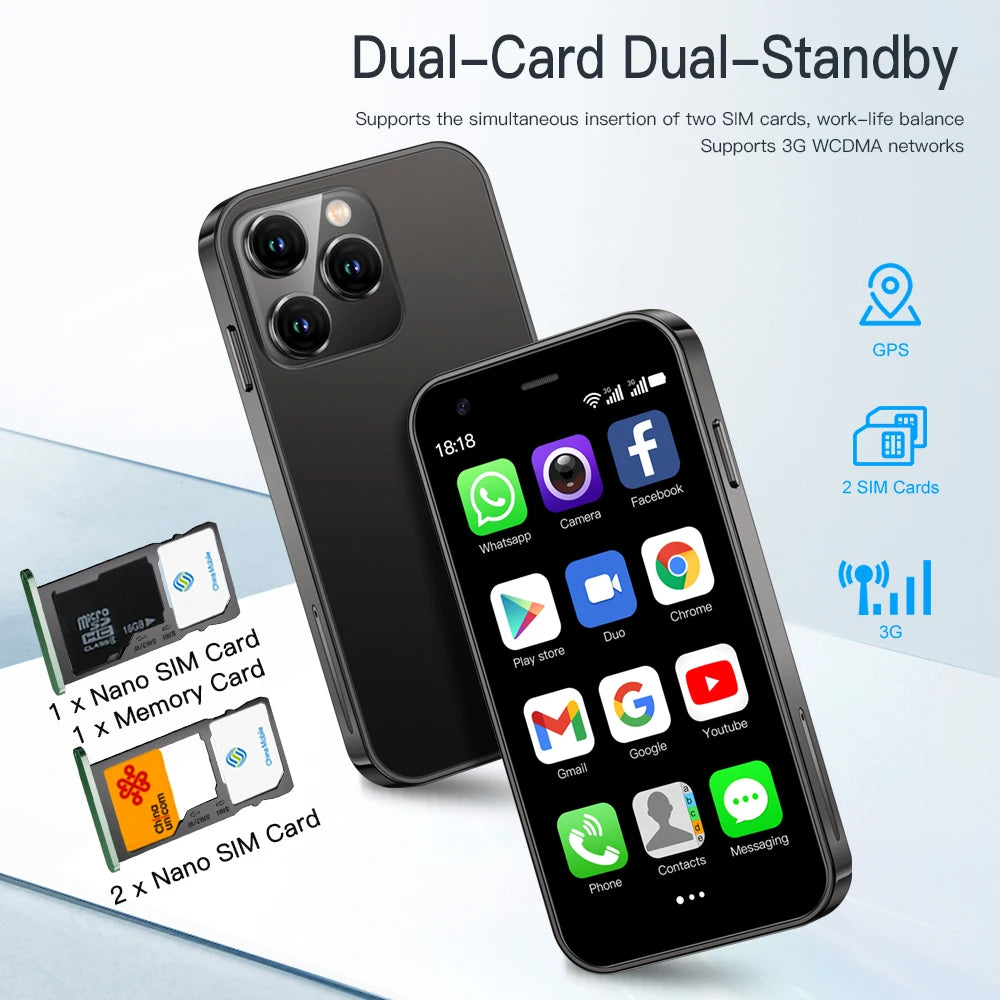 SERVO 15SE Mini smartphone, back view