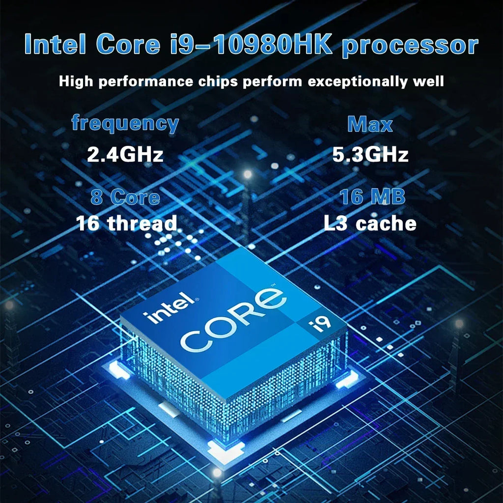 14.1" Portable Laptop, Intel Core i9-10980HK, 16GB RAM, 2TB SSD, Wi-Fi 6