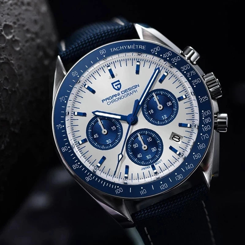 PAGANI DESIGN Moon Men's Chronograph Quartz Watch, Sapphire Glass