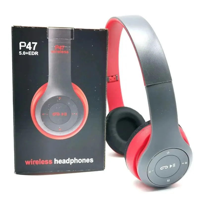 P47 Foldable Wireless Bluetooth Headset, Stereo Sound