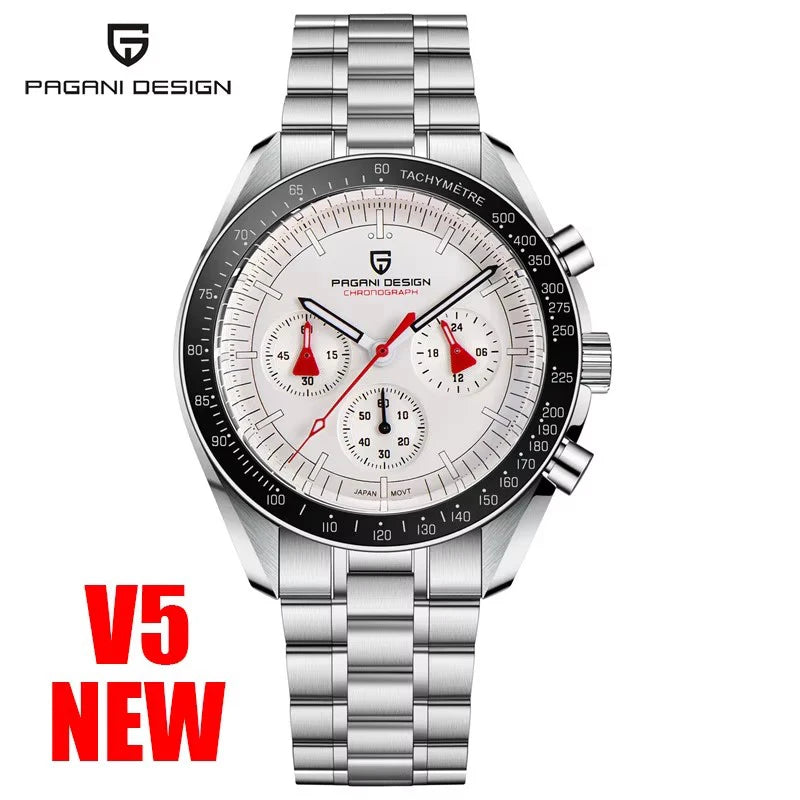 PAGANI DESIGN Moon Men's Chronograph Quartz Watch, Sapphire Glass