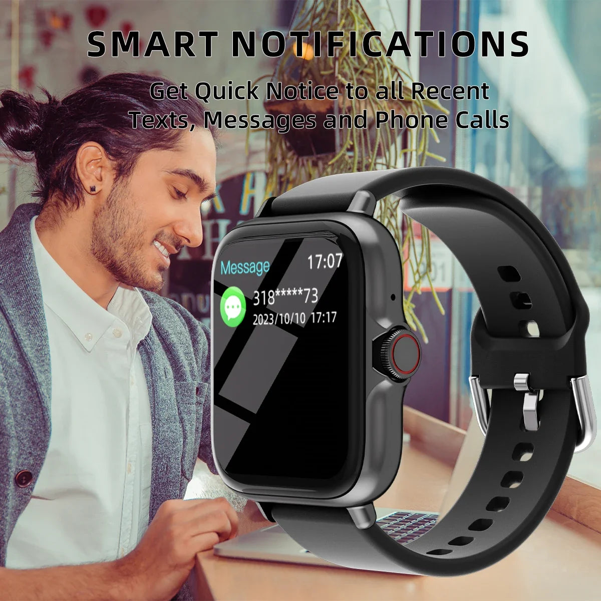 1.83" Smart Watch with Bluetooth Calling and Sleep Tracking