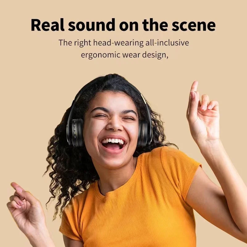 EOENKK T8 Wireless Bluetooth 5.3 Headphones, Foldable, Low Latency