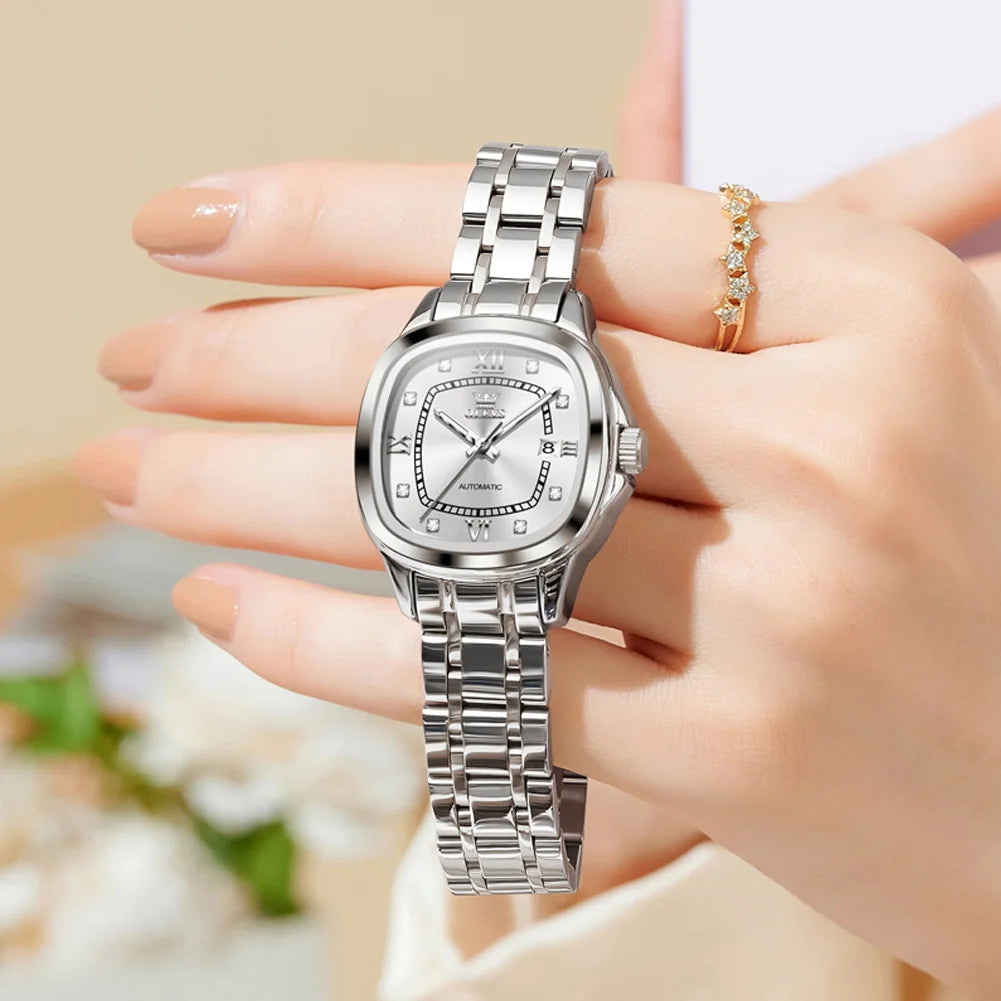 OLEVS 9810 Women's Automatic Mechanical Watch, Date, Water Resistant