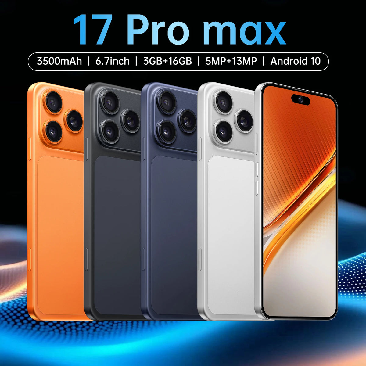 IVMI 17 Pro Max Smartphone, 6.7", 3GB RAM, 16GB, Dual SIM, 4G