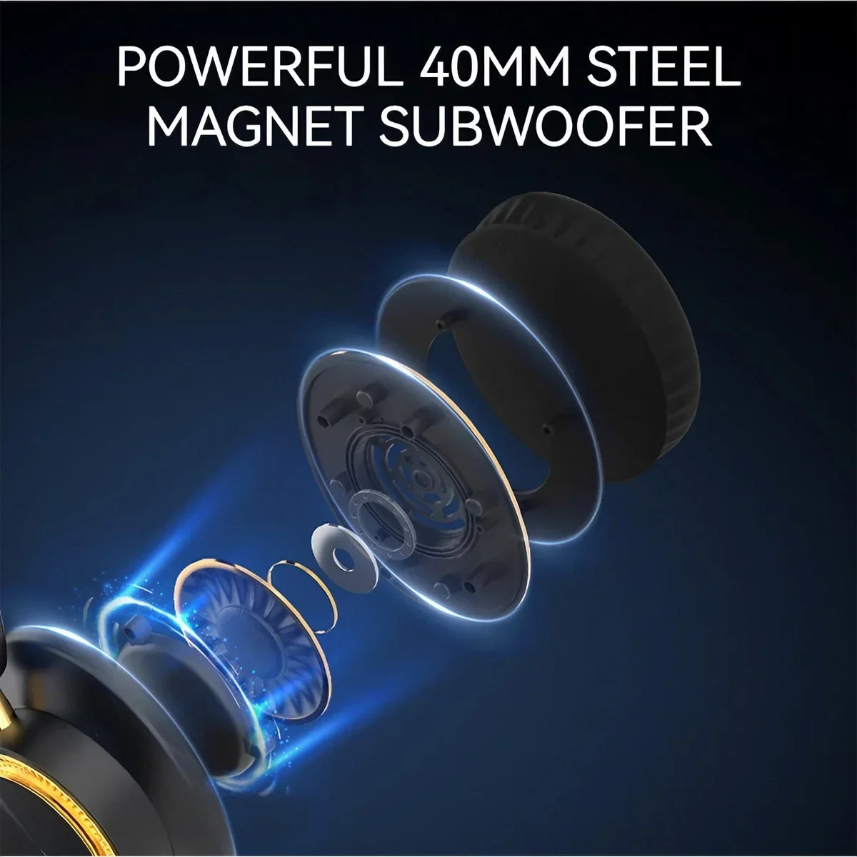 Foldable Over-Ear Bluetooth Headphones with Microphone