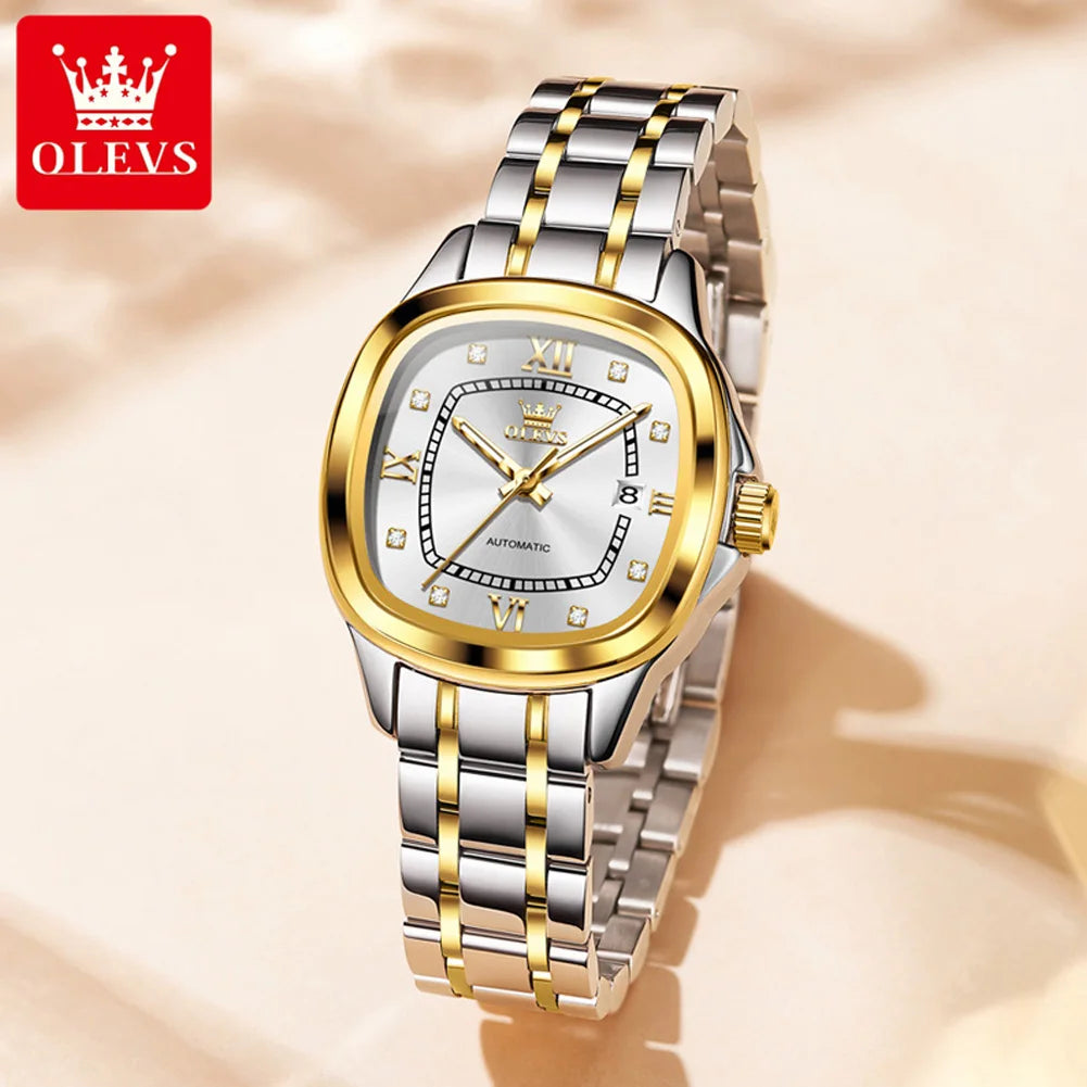 OLEVS 9810 Women's Automatic Mechanical Watch, Date, Water Resistant