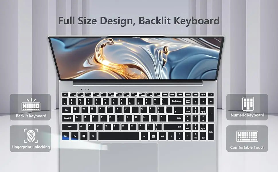 15.6" Laptop, Intel Core i3-6100U, 16GB RAM, 1TB SSD, Windows 11 Pro