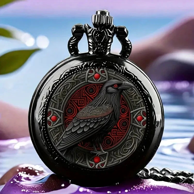 Quartz pocket watch dial, open case