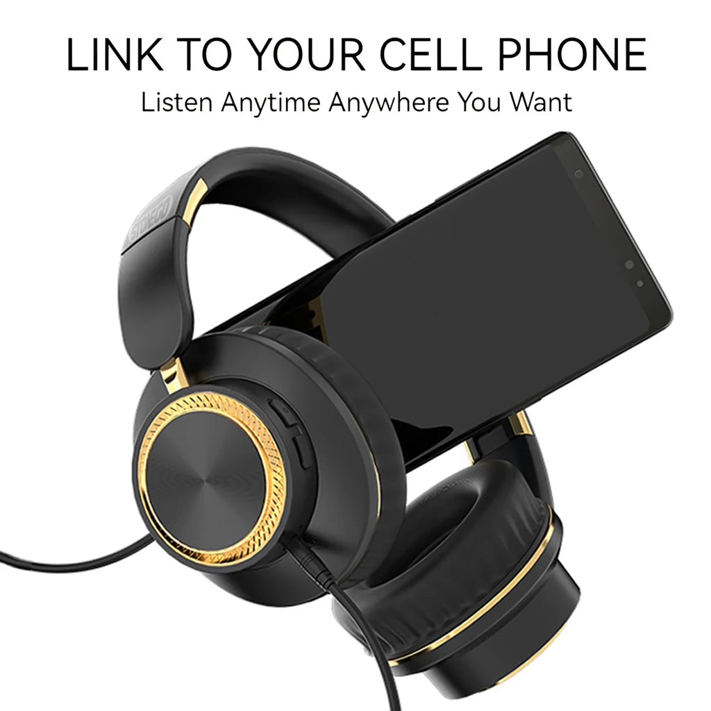 Foldable Over-Ear Bluetooth Headphones with Microphone