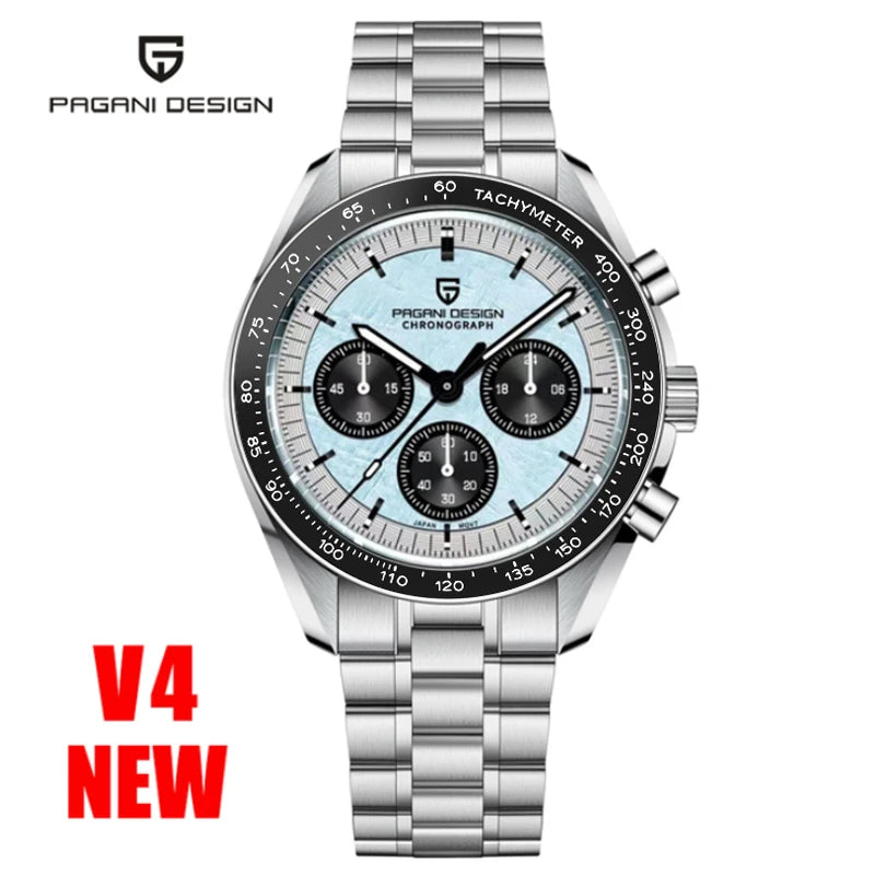 PAGANI DESIGN Moon Men's Chronograph Quartz Watch, Sapphire Glass