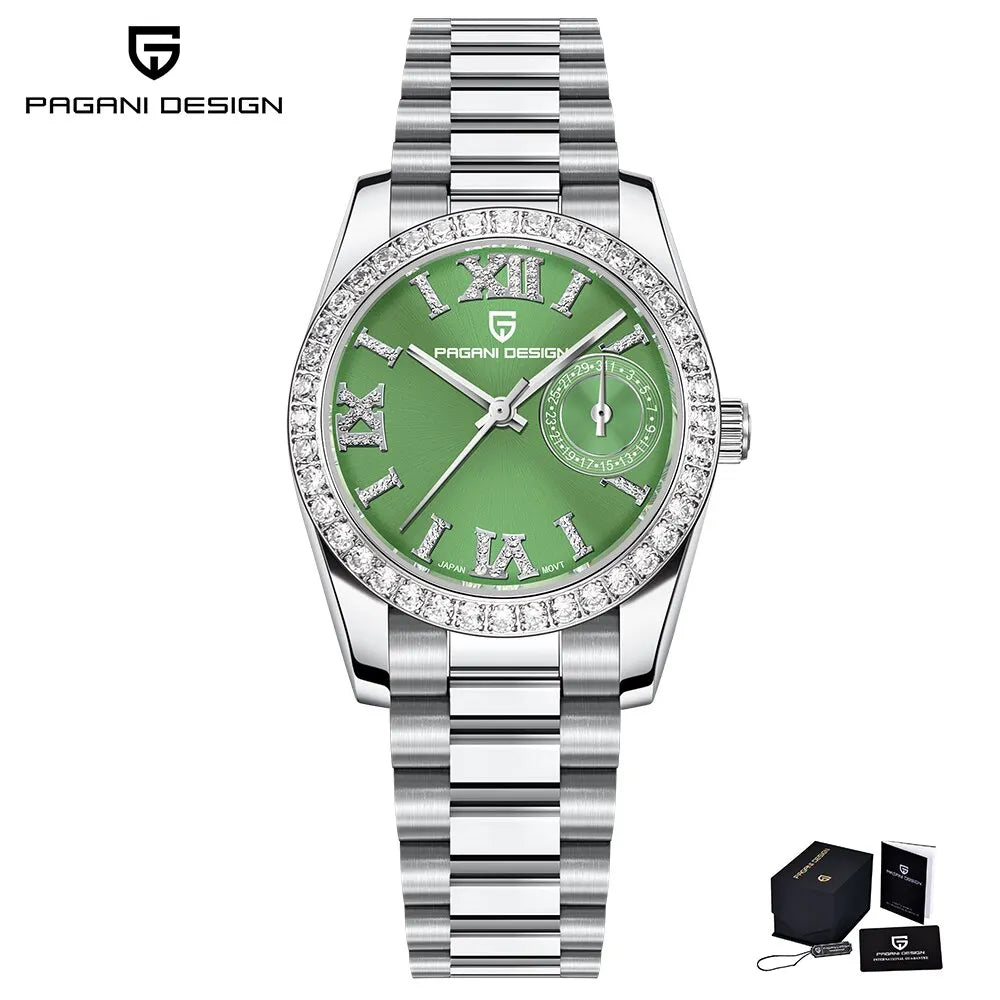 PAGANI DESIGN 32 mm Women's Quartz Watch, Sapphire Glass, Water Resistant