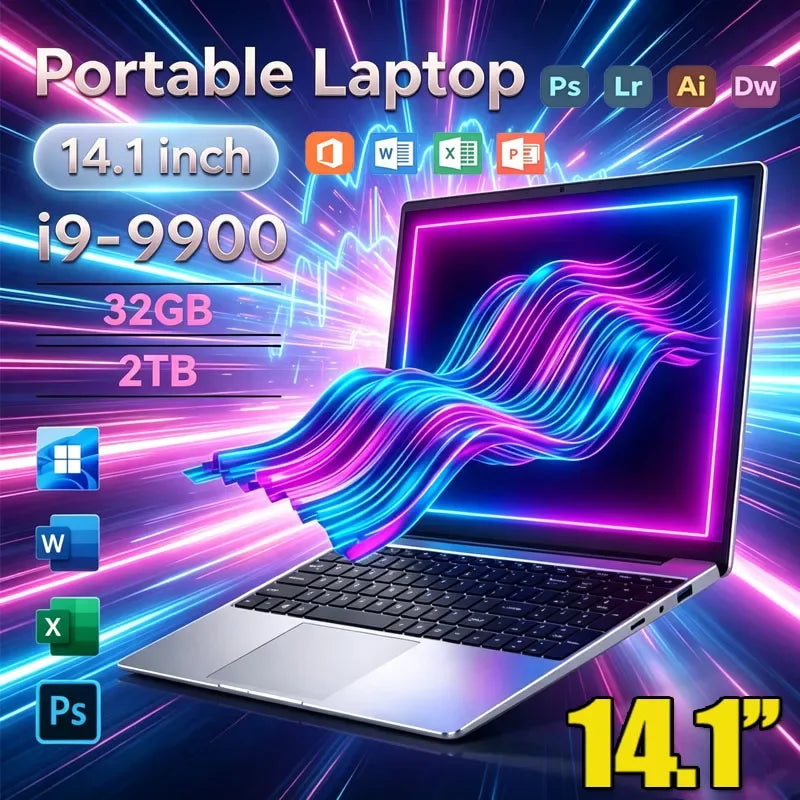 14.1 inch laptop with Intel Core i9-9900, main view