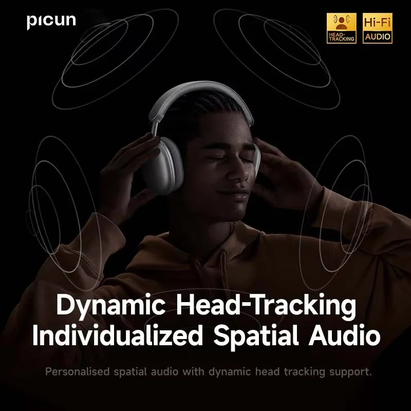 Picun F8 Pro ANC Wireless Headphones, 3D Spatial Audio, Bluetooth