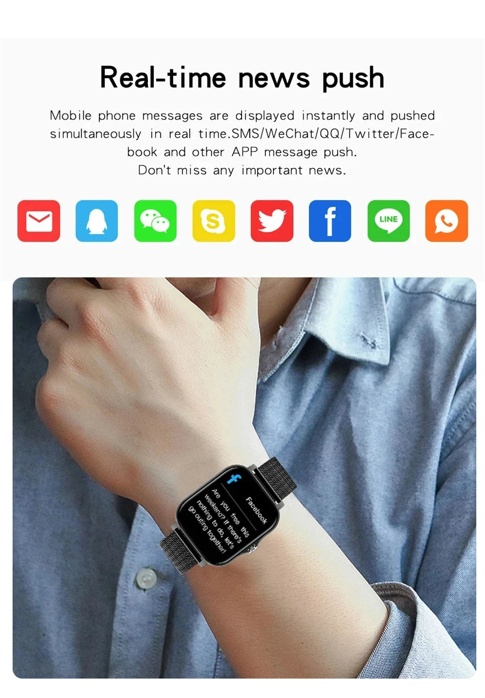Smart Watch with Bluetooth Calling and Sports Modes