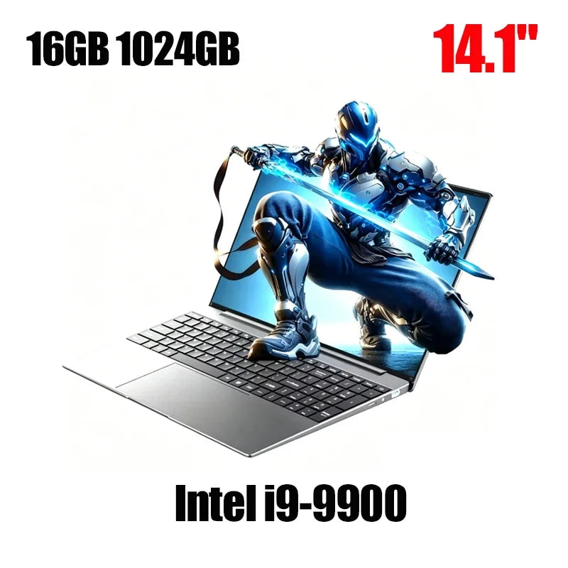 14.1" Laptop, Intel Core i9-9900, 16GB RAM, 1TB SSD, Windows 11, Fingerprint Reader