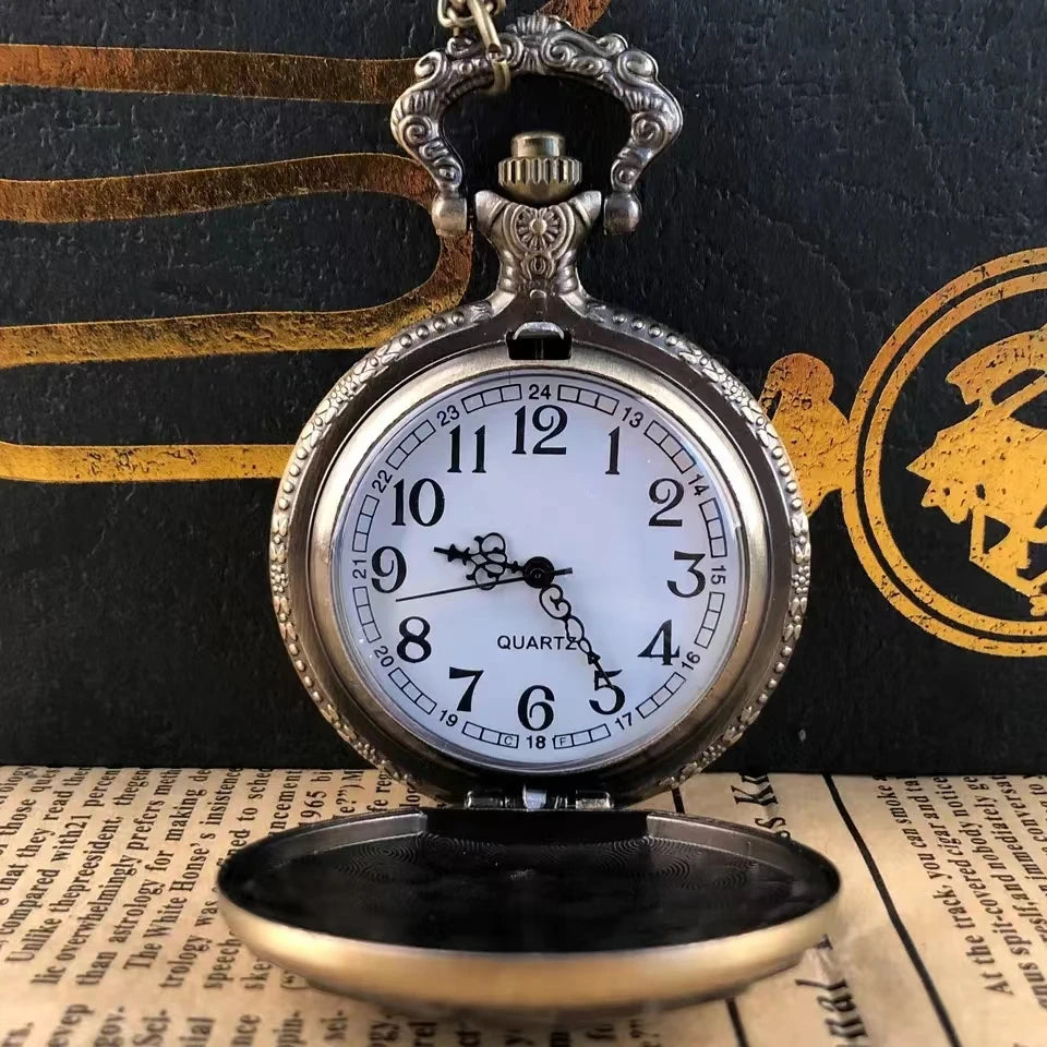 Vintage pocket watch dial, open case
