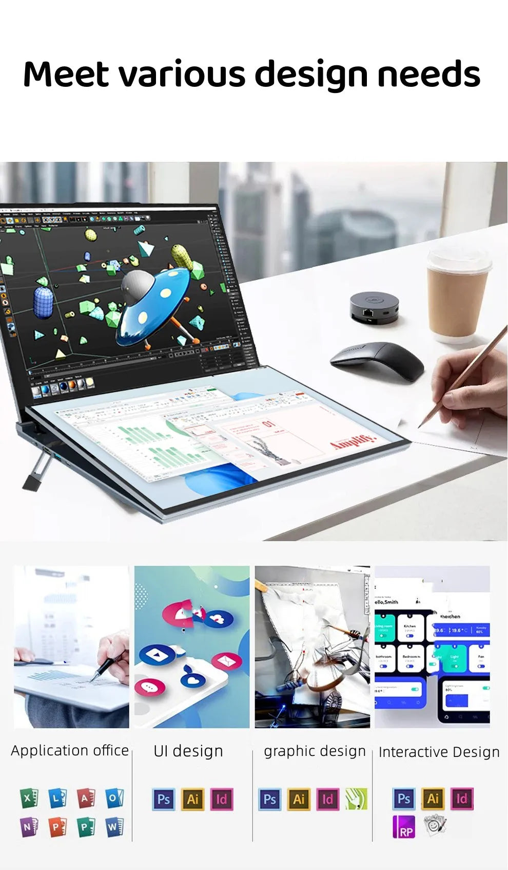 GLF-S1 16" Dual-Screen Laptop, Intel Core i3-1215U, 2TB SSD, Windows 11