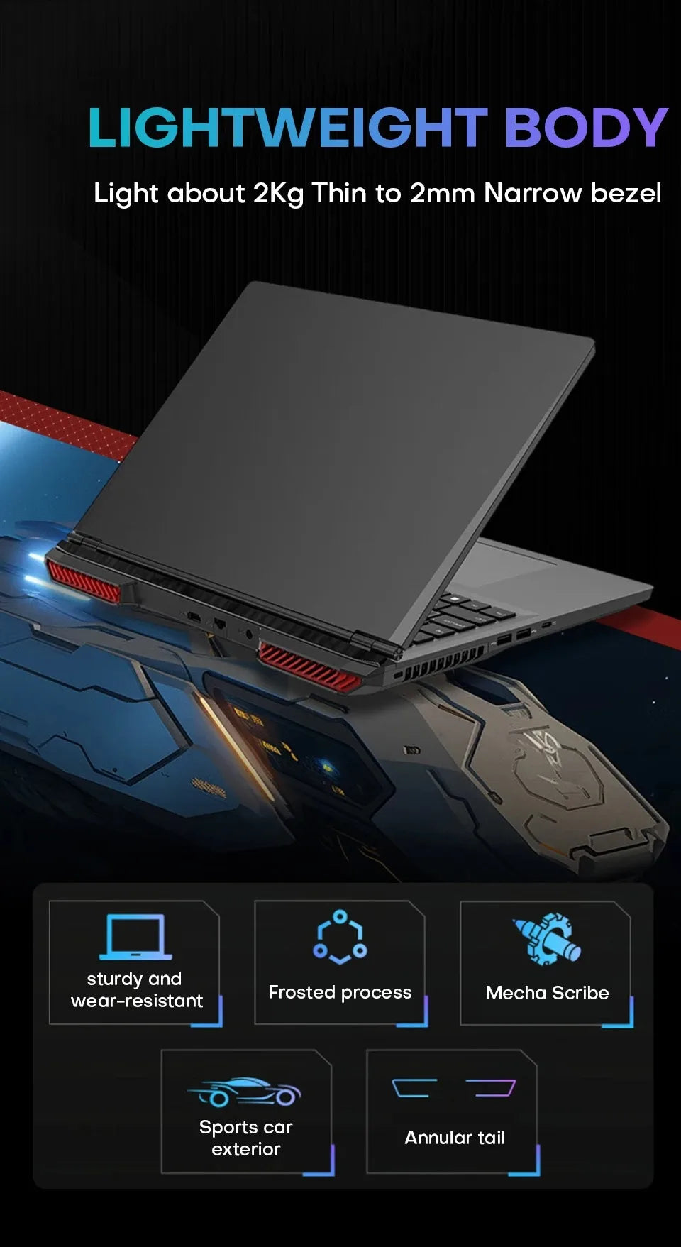 16" Gaming Laptop, Intel Core i7-6700HQ, GTX 1060 6GB, 16GB RAM, 512GB SSD