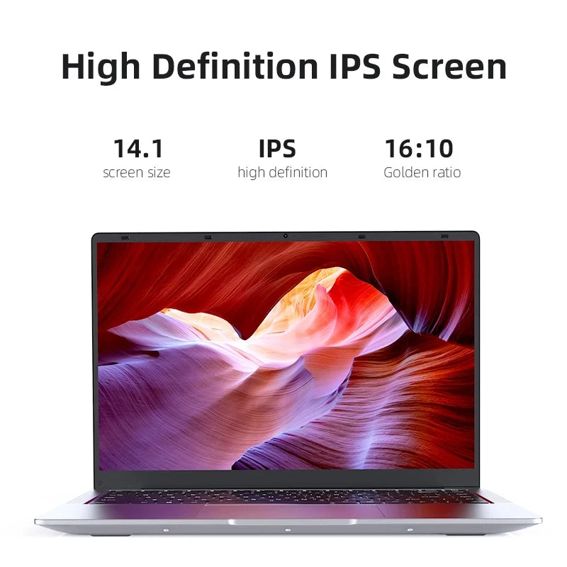 Xiaman 14.1" Lightweight Laptop, Intel Atom A3950, Windows 11 Pro