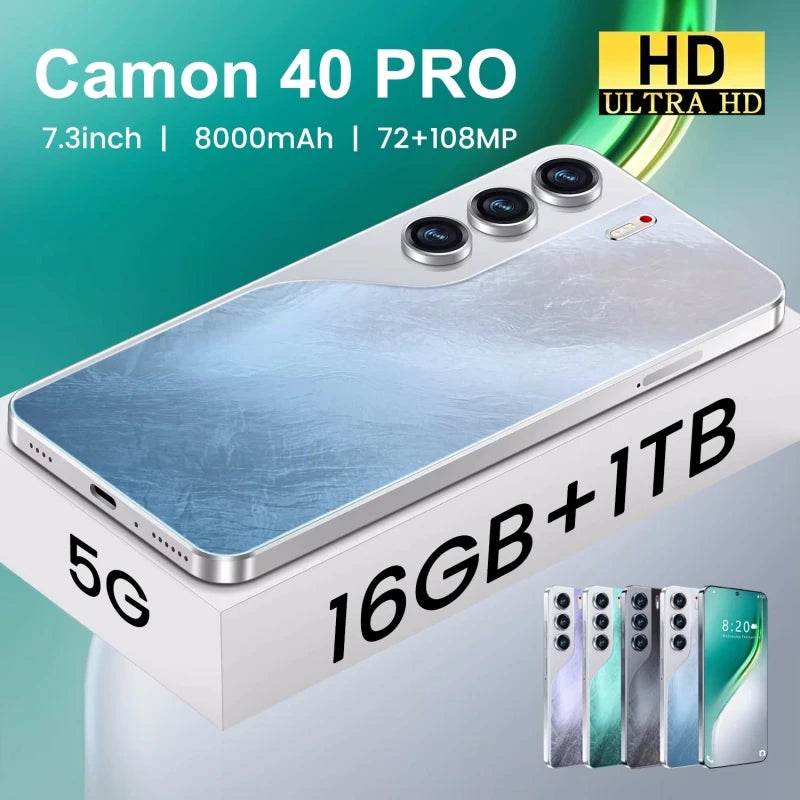 Camon 40 Pro Smartphone, 7.3", 5G, 22GB RAM, 2TB, 108MP, 7800mAh